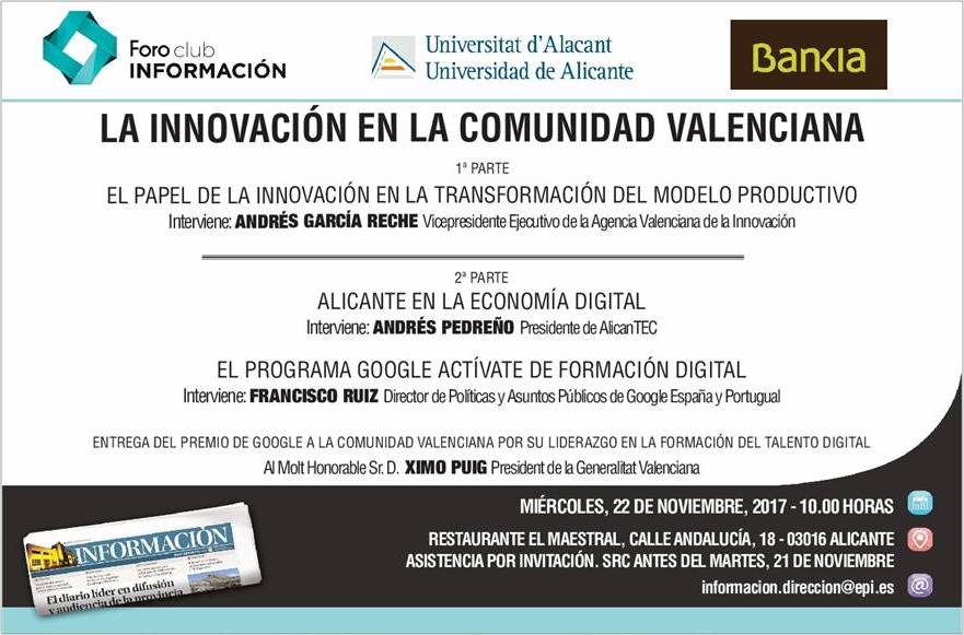Breakfast-Colloquium "Innovation in the Valencian Community"